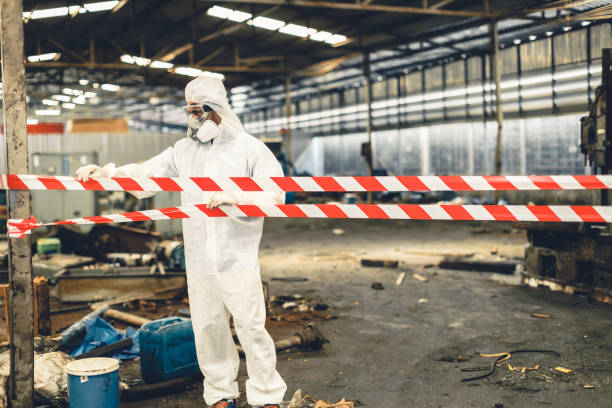 Professional Sewage Cleanup technician working in Akron, PA
